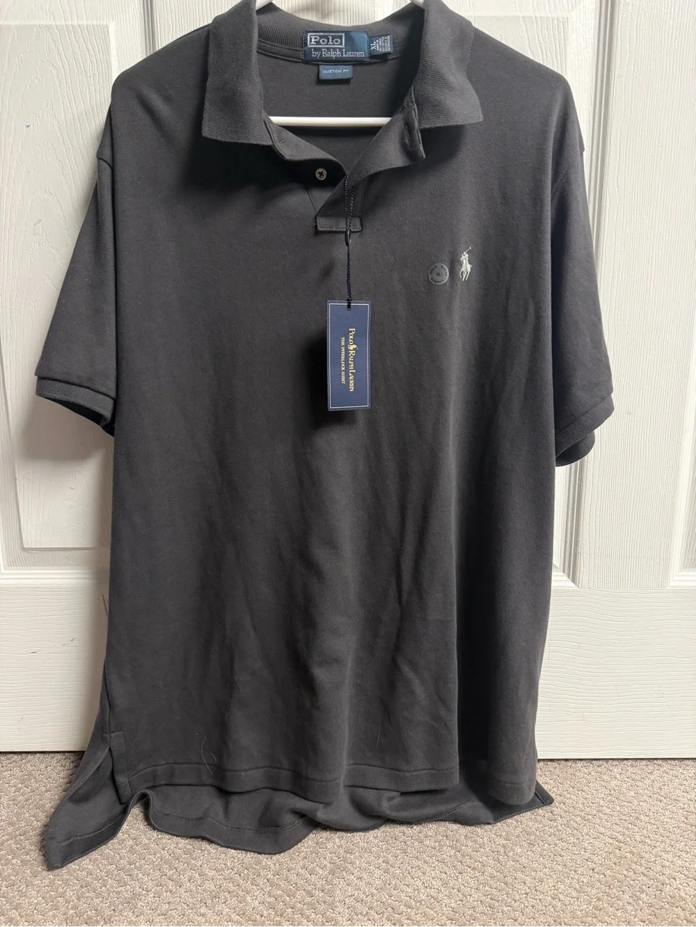 NWT SIZE XL Polo by Ralph Lauren Men’s Grey Collared Polo Shirt